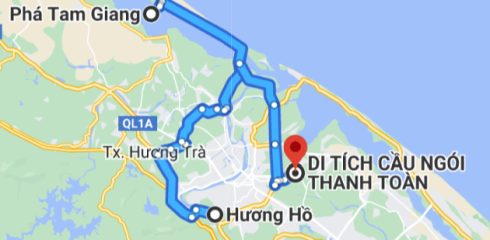 Balade à vélo de Hue vers le Pont de Thanh Toan et la lagune de Tam Giang  