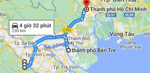  2 jours depuis Can Tho vers Ben Tre Saigon 
