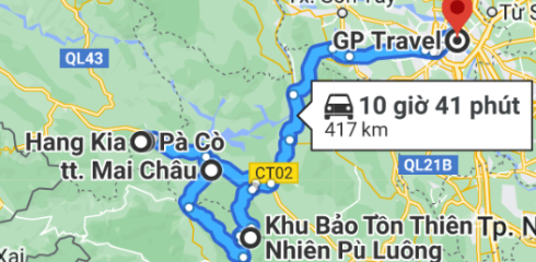Pa Co - Hang Kia - Mai Chau - Pu Luong 5 jours 4 nuits 