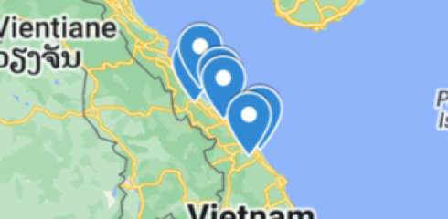 The entirety of Vietnam from the Northern Mountains to the Mekong Delta