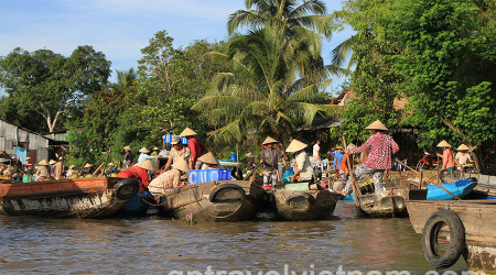 Can Tho: Floating Market and Biking Tour in Phong Dien