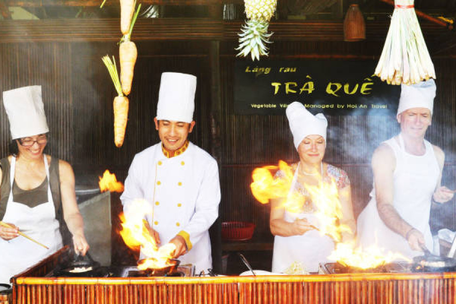 Village de légumes de Tra Que et Cours de cuisine 